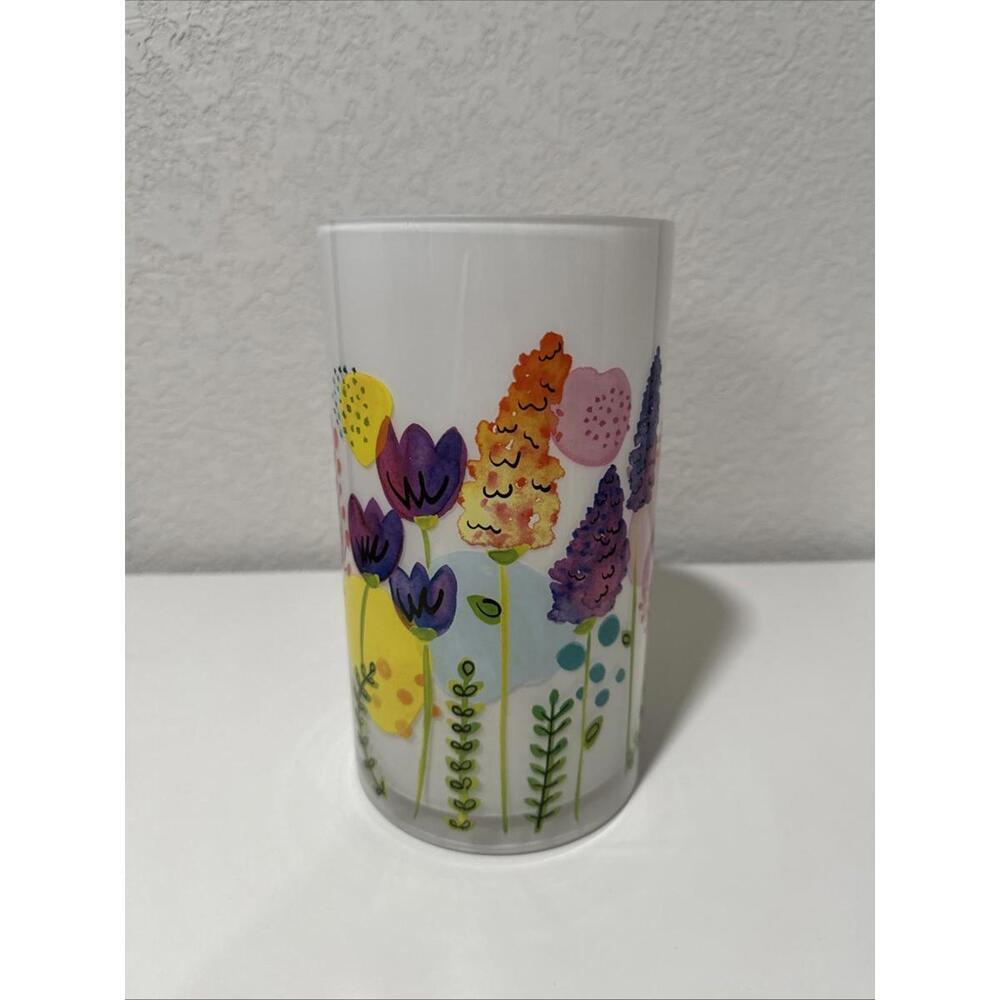 ProFliwers White Round Thick Class Floral Vase 8” Tall Good Condition Home Decor - Picture 1 of 4